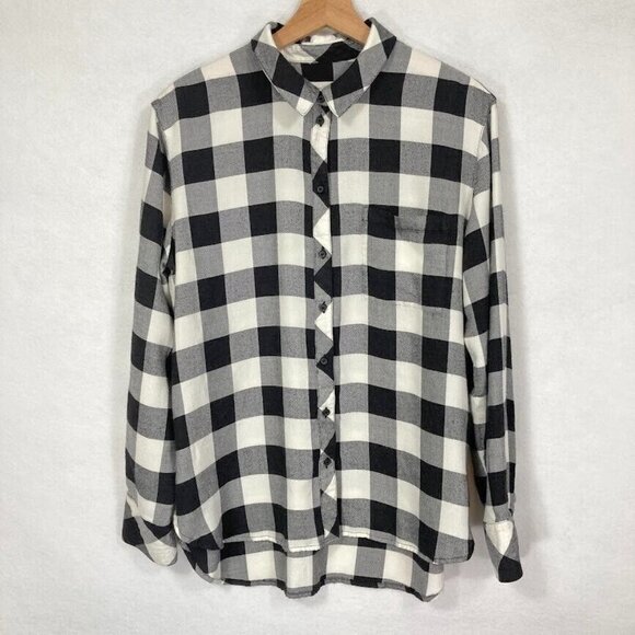 Treasure & Bond Button Up Shirt Fall Boho Football Grandma Core Oversized M - Picture 1 of 5